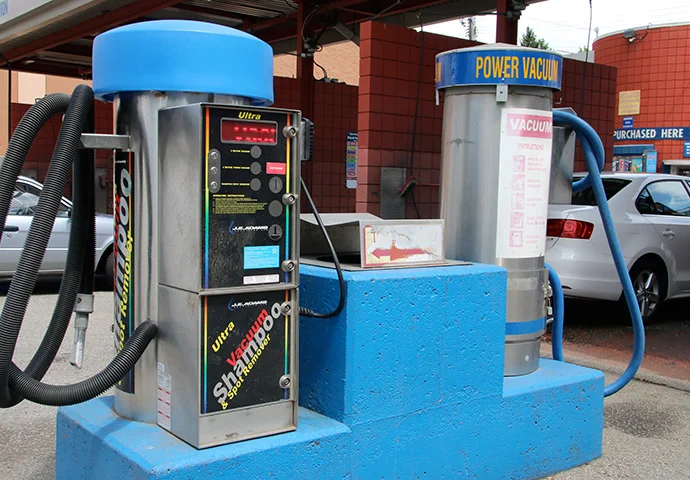 Power vacuum stations at Royal Oak Car Wash