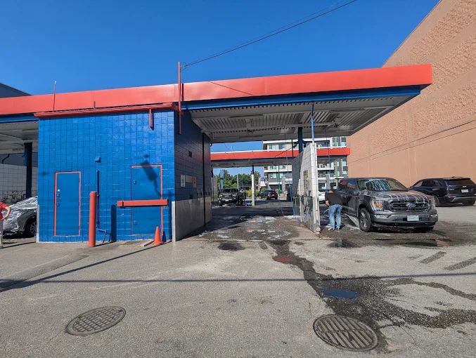 Royal Oak wash bays on a sunny day in Burnaby